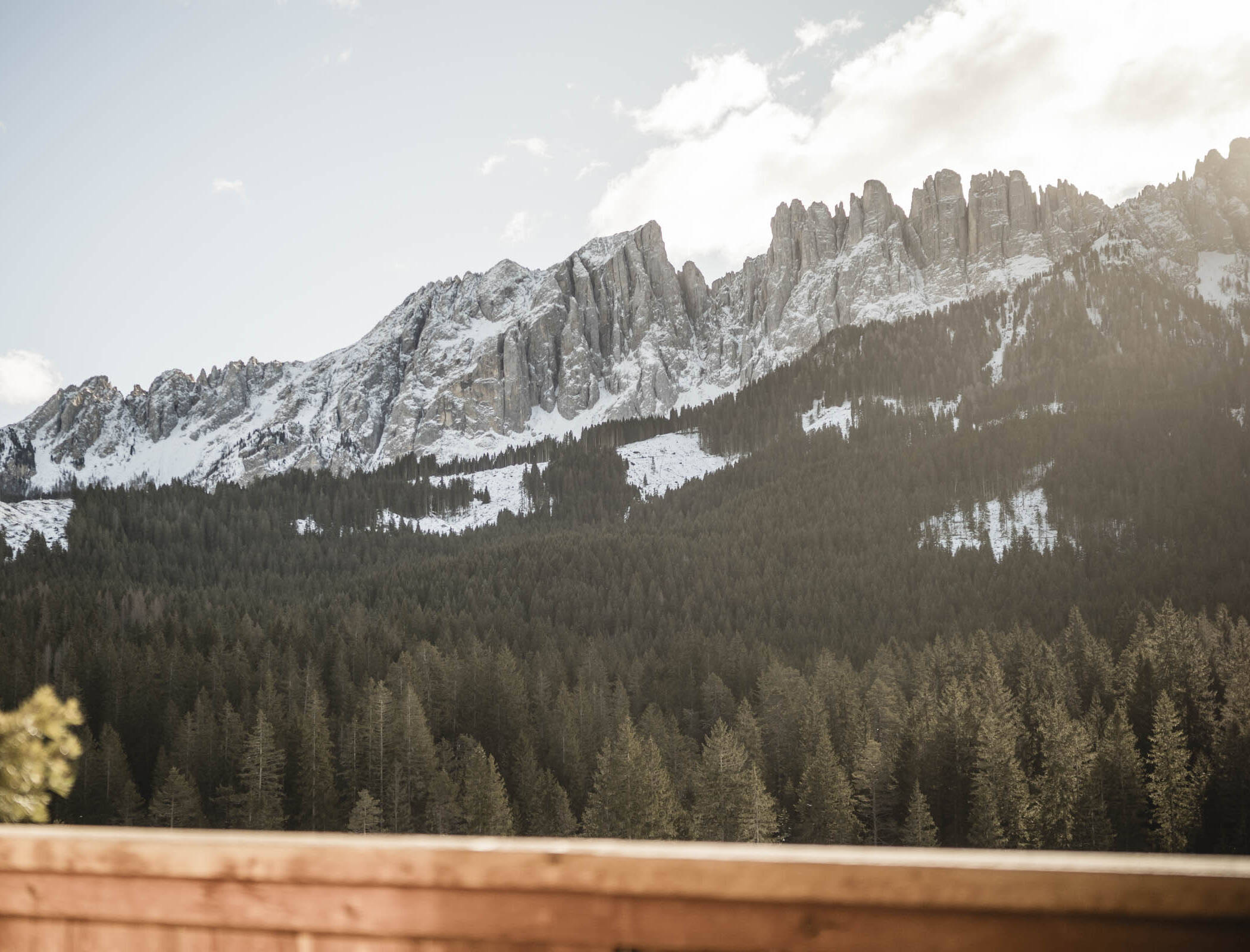 Ferienwohnung Karersee / Loft Dolomites Balkon
