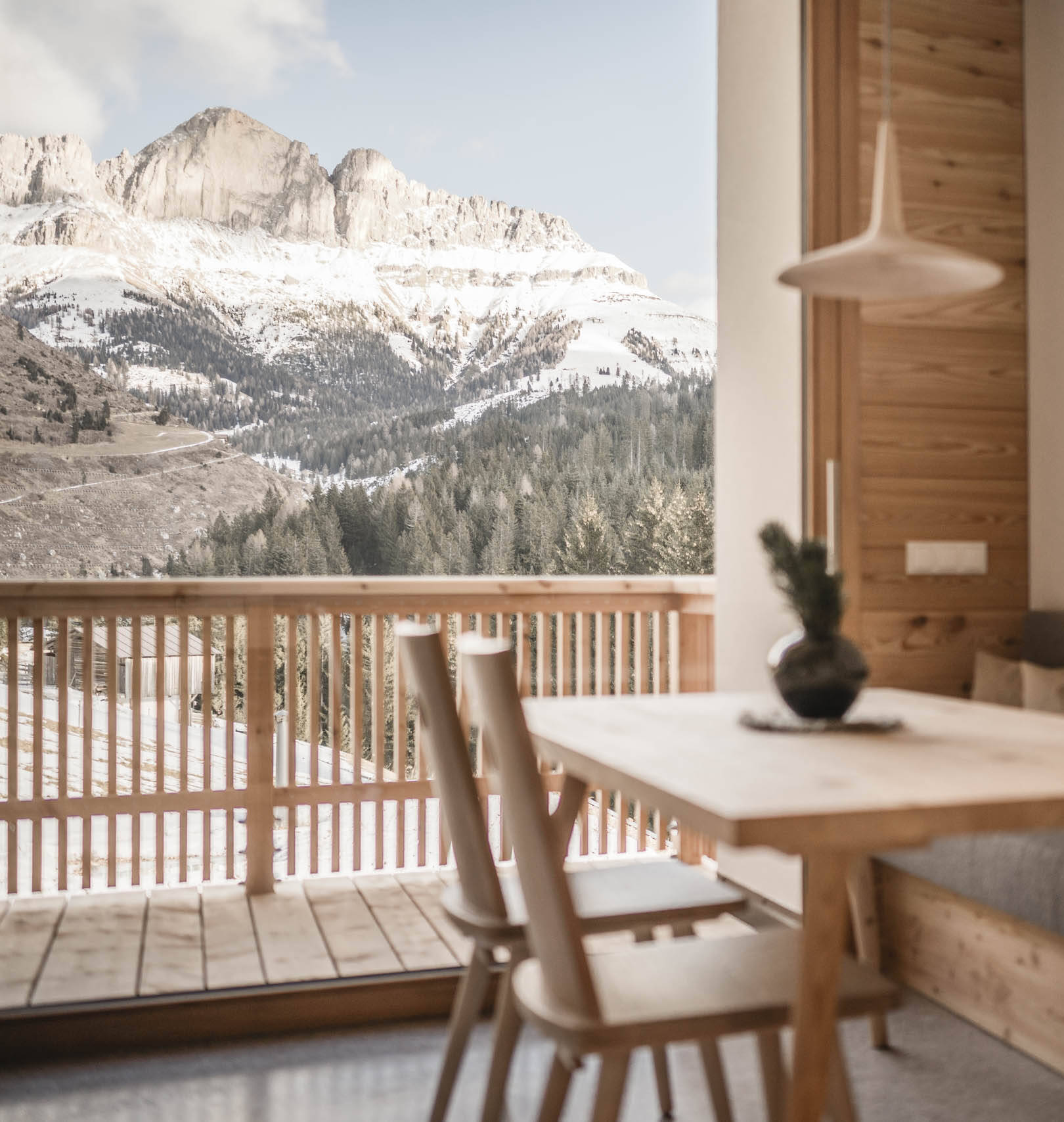Ferienwohnung mit Blick auf die Dolomiten