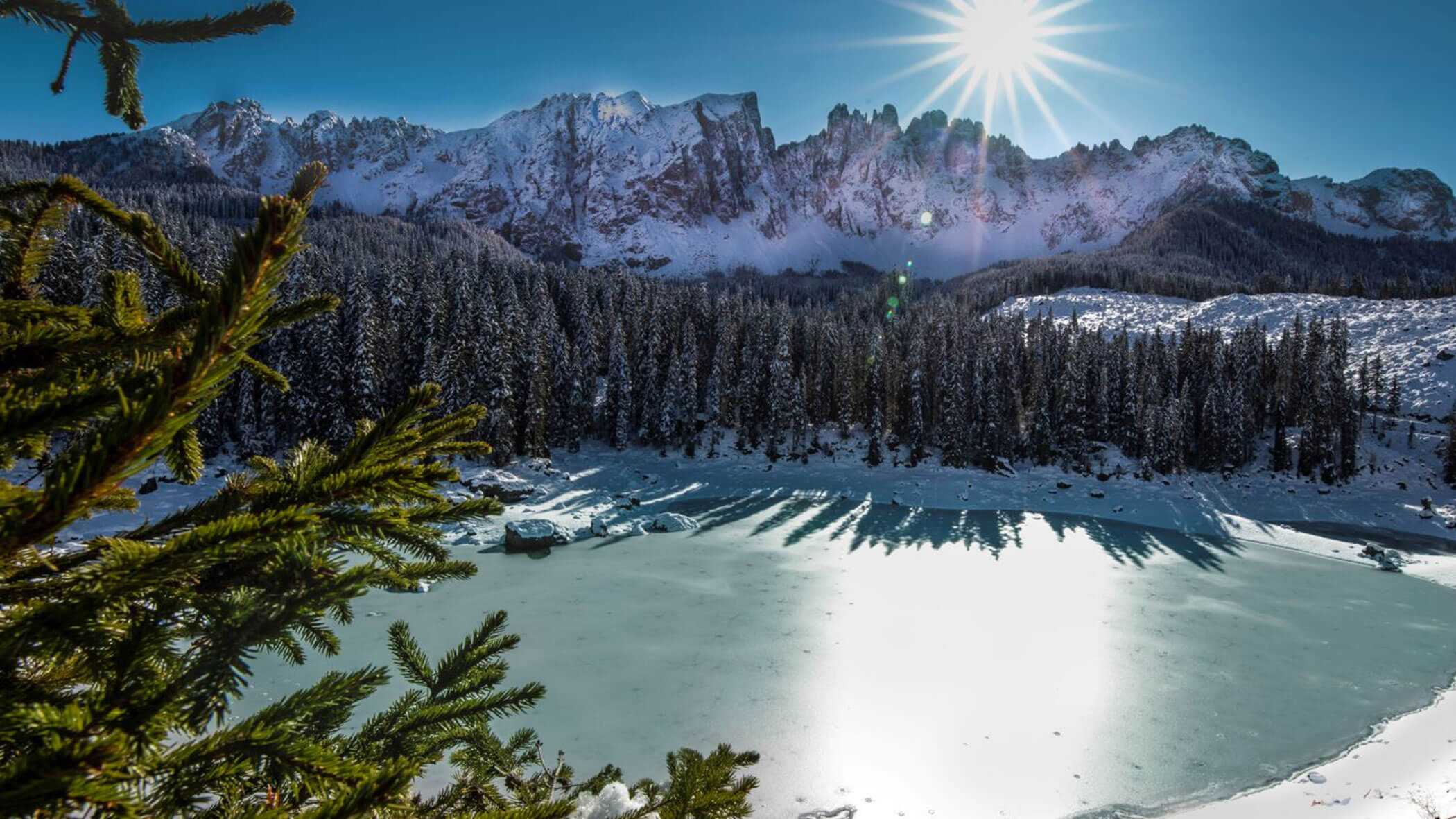 Karersee im Winter - Karerhof