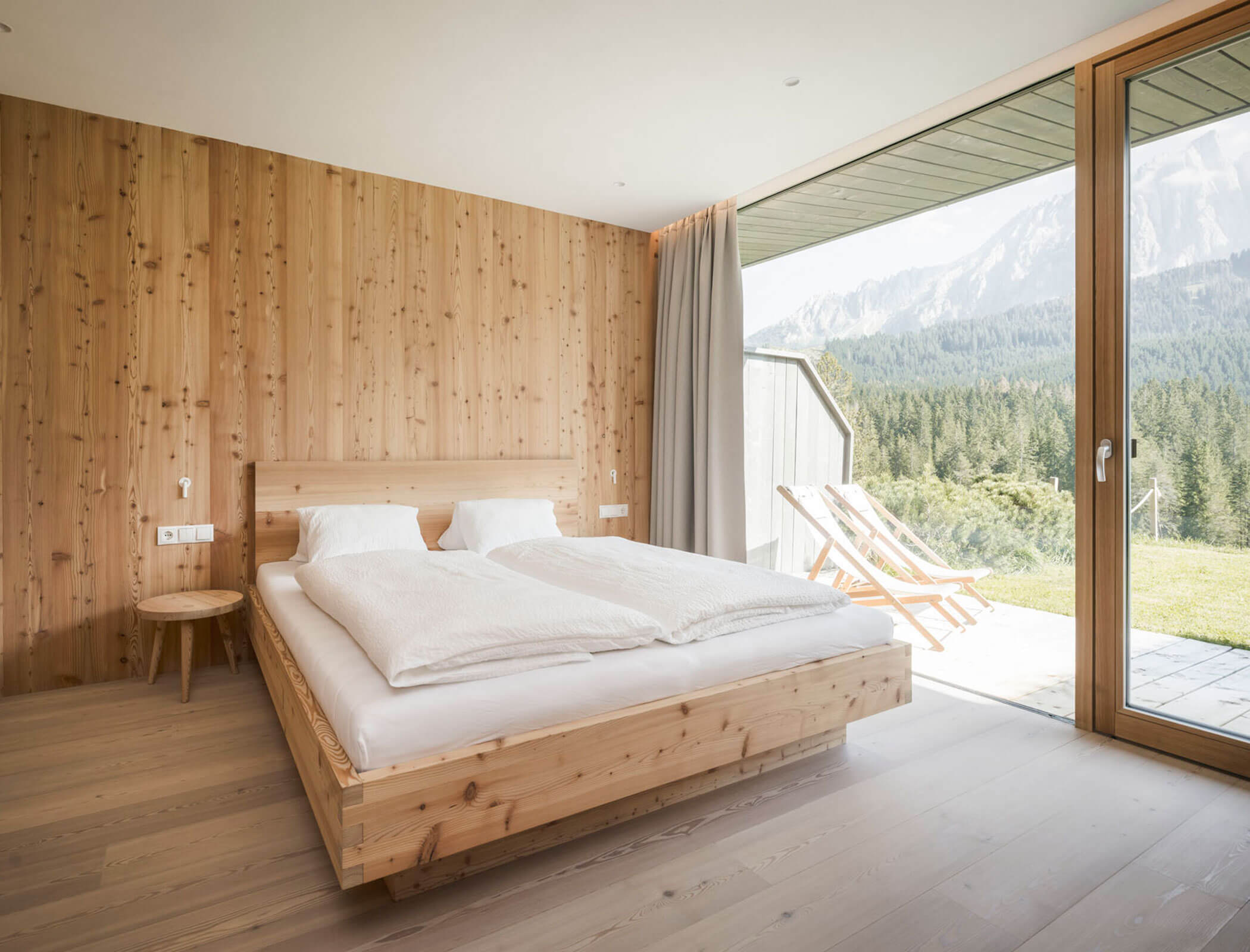 Lodge Diamantidi - Schlafzimmer mit Ausblick